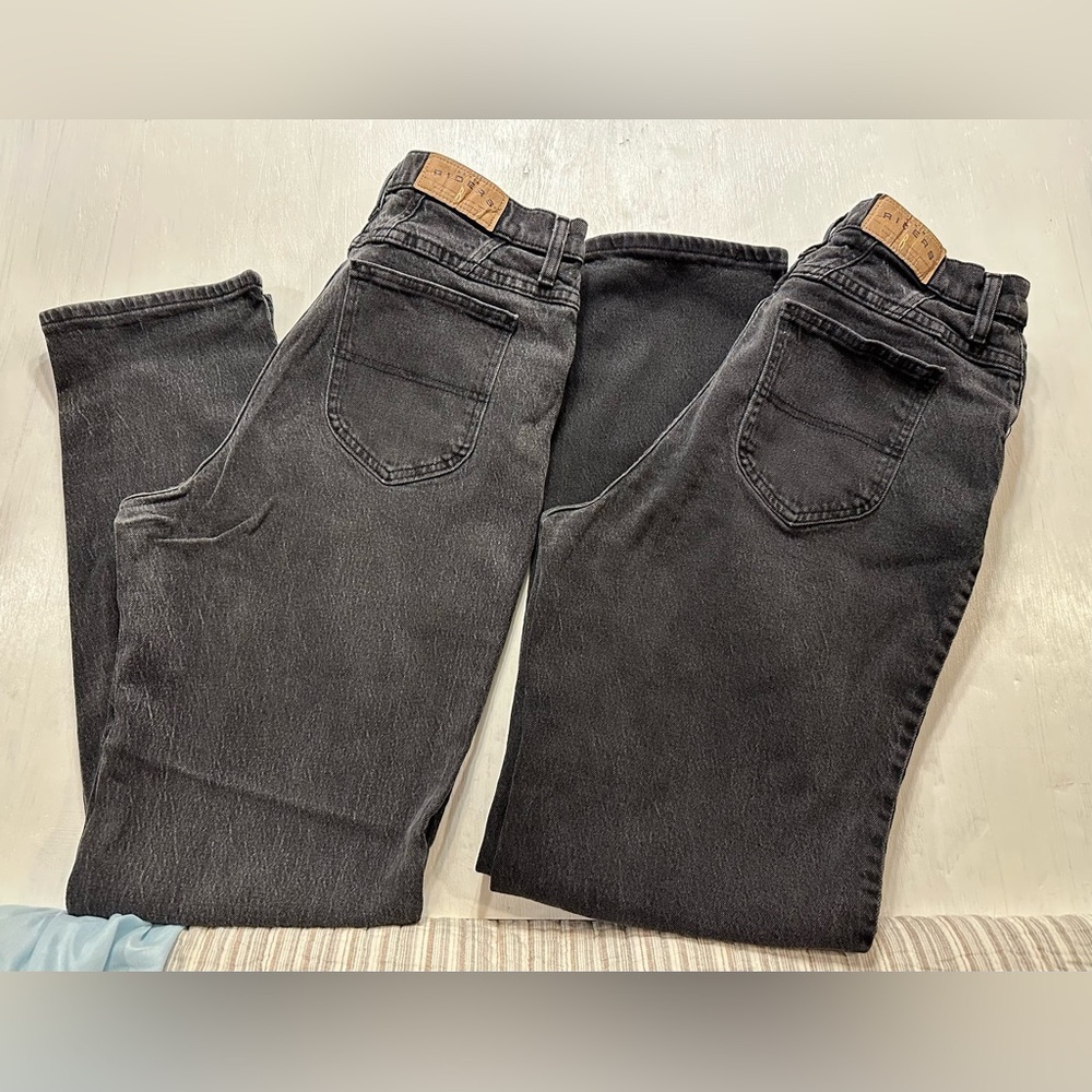 Lot 2 Rider by Lee Jeans Women’s 14L Black High Rise Tapered Mom Jeans Vintage